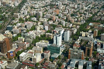 Santiago, Chile, October 22, 2023, city view showing the architecture of the buildings and houses