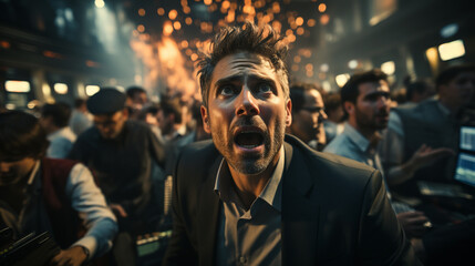 Fototapeta premium data scientists in their office, amazed, scared, work process