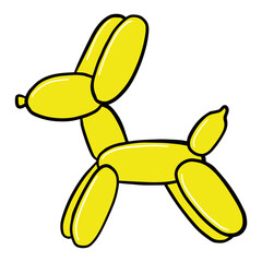Balloon dog vector Illustration for party decoration