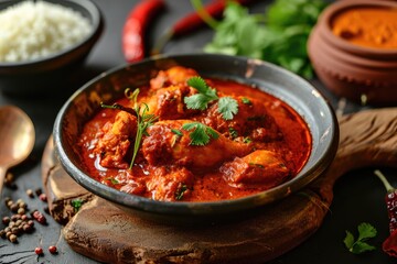 Hot and spicy Goan style chicken curry