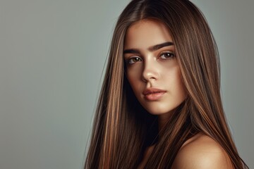 Gorgeous model with glossy hair gets keratin treatment and spa care for a sleek style