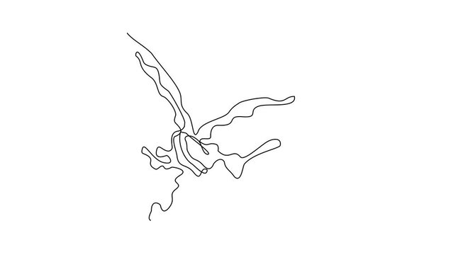 Animated self drawing of World Water Day vector illustration. event on 22th march with water falling design illustration simple linear style vector concept. Water Day suitable for your asset design.