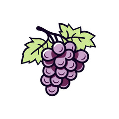 a bunch of grapes with leaves