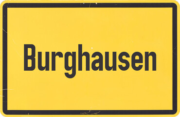 Ortsschild Burghausen