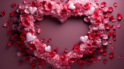 Heart of Roses: Love and Passion Symbolized in Nature - Valentine's Day - love - Generative AI
