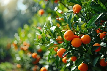 Jeju mandarins Korean mandarins orchard fruit - obrazy, fototapety, plakaty
