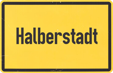 Ortsschild Halberstadt