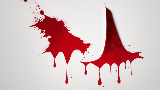 red blood drop, Blood prints cut out. Website, application, modern popular games template. Computer, laptop wallpaper. Design for landing, showing product, service