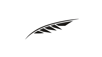 a black feather with triangles