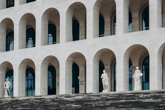 The Palazzo della Civilta Italiana, also known as the Colosseo Quadrato, is a building in the EUR district in Rome.