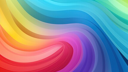 Fototapeta premium Colorful smooth waves on a gradient, futuristic background featuring abstract wave lines