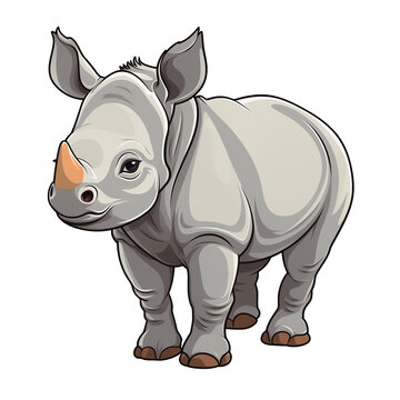 a cartoon of a rhinoceros