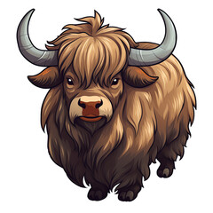 a cartoon of a yak