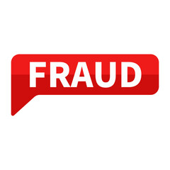 Fraud Red Rectangle Shape For Information Detail Announcement
