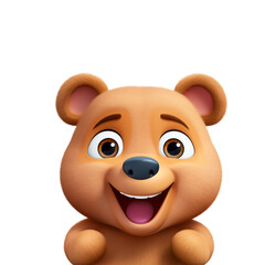 a cartoon bear with a smile