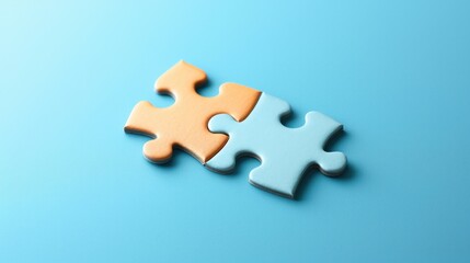 Obraz premium Puzzle. Business strategy, success solution, jigsaw games symbol. Idea metaphor. Creative idea, connection, challenge, partnership, teamwork, match