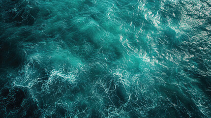 Fototapeta na wymiar full background by Blue green surface of the ocean 