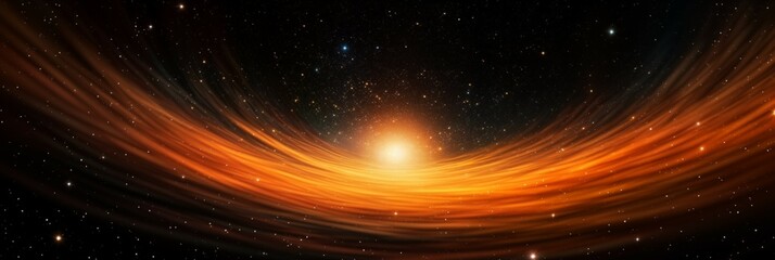 Fototapeta na wymiar Orange Galaxy Stars in Cosmic Space