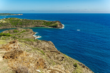 Fototapeta na wymiar View of Coast from Hight Point in Antigua
