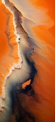 orange colors show up in the desert, aerial photography, abstraction, unearthly, captures the...