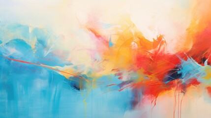 emotional journey of an abstract painter, emphasizing the intuitive and unrestrained creative process behind abstract generative ai