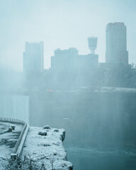 View from Terrapin Point on a cloudy winter day, Niagara Falls, New York