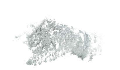 Silver metallic glitter sparkle explosion in air. Silver Glitter sand spark blink celebrate Chinese new year, fly throw silver glitters particle. White background isolated, selective focus Blur bokeh