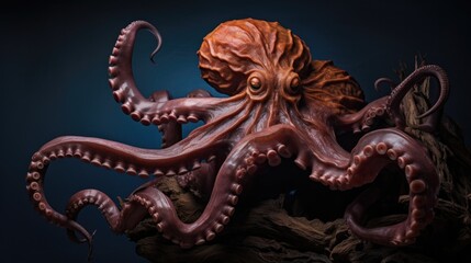 octopus displaying its remarkable intelligence generative ai - obrazy, fototapety, plakaty