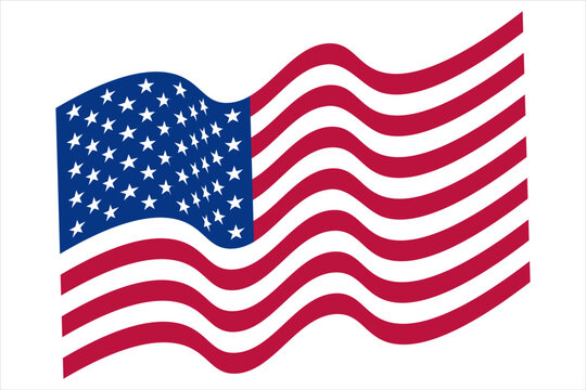 American Flag Vector Image. USA 