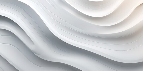 Wavy abstract background in white and gray colors. generative AI