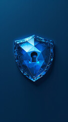 diamond on blue background. Generative AI