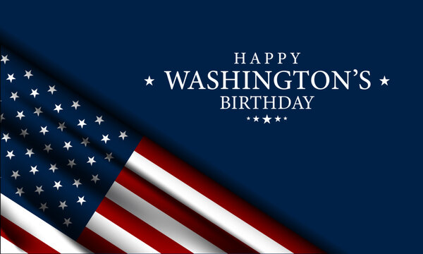 Happy Washingtons Birthday Background Vector Illustration