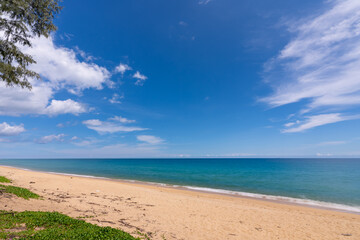 Amazing sea ocean in good weather day,Nature beach background