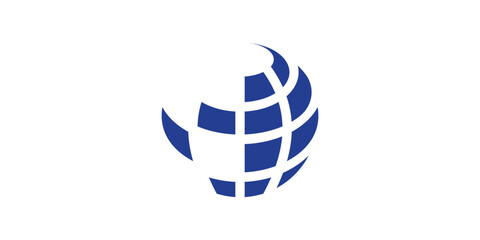 Obraz premium global digital logo design, logo design technology template.