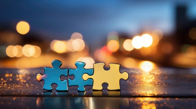 Closeup Of Two Puzzle Pieces With Different Shapes, Representing The Differences In Perspectives And The Need For Compromise In Conflict Resolution.