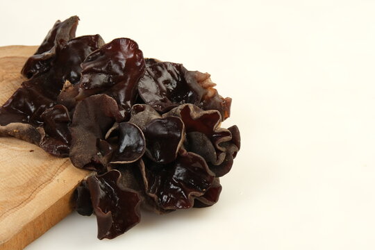 jamur kuping or Jew's ear, Wood ear, Jelly ear isolated on white background.