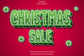 Christmas Sale Editable Text Effect Emboss Gradient Style