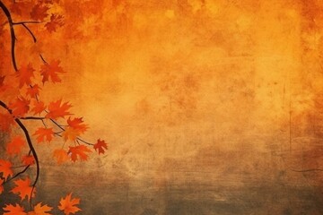 vintage autumn background with orange texture. Generative AI
