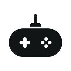 Illustration vector graphic icon of Joystick. Solid Style Icon. Computer And Device Themed Icon. Vector illustration isolated on white background. Perfect for website or application design.
