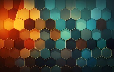 Hexagon pattern. Geometric abstract background with hexagonal elements. generative ai