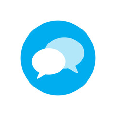Message, chat, speech bubble icon vector in flat style
