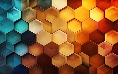 Hexagon pattern. Geometric abstract background with hexagonal elements. generative ai