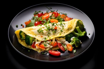 Egg white vegetable omelette