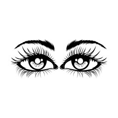 Make a Professional Female Eyes Vector Art