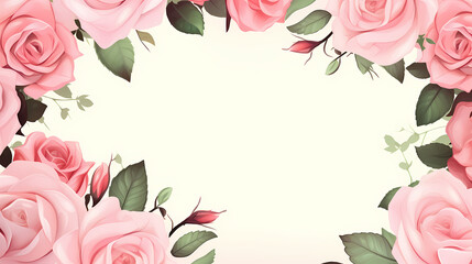 Flower composition background, decorative flower background pattern, floral border background - obrazy, fototapety, plakaty
