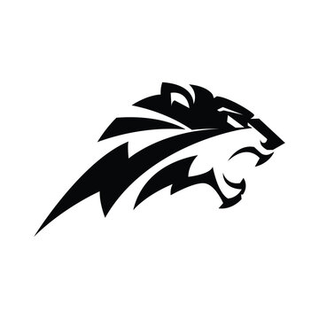 tiger head minimalist, suitable for logo sport