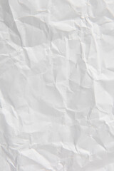 crumpled white paper texture background.