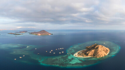 Aerial view of Kanawa Island in Komodo islands, Flores, Indonesia.. © Yusnizam Yusof