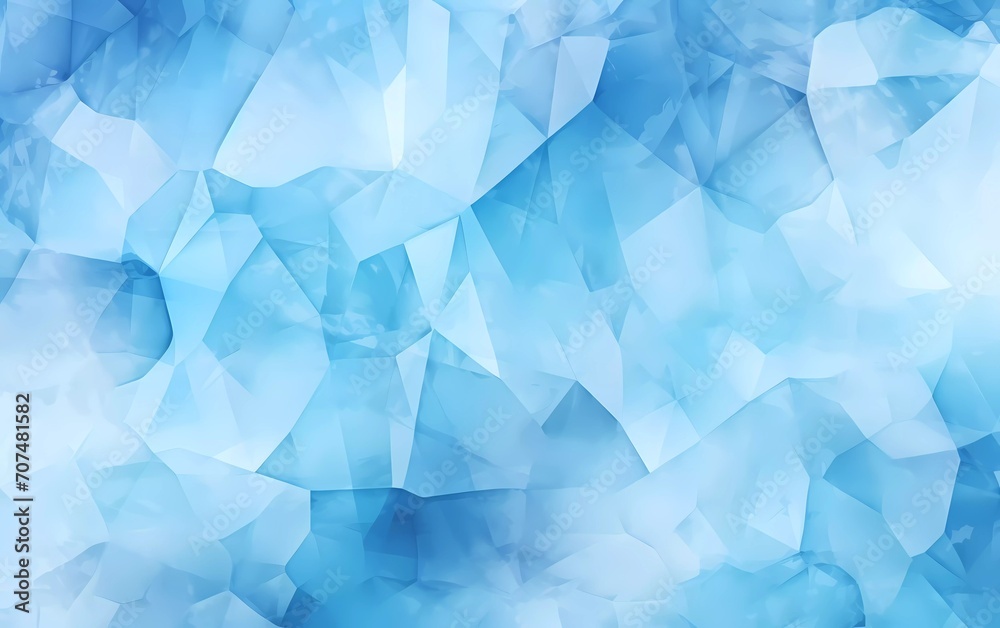 Poster geometric light blue ice texture background. generative ai