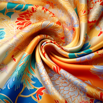 Chinese Silk Textile Fabric